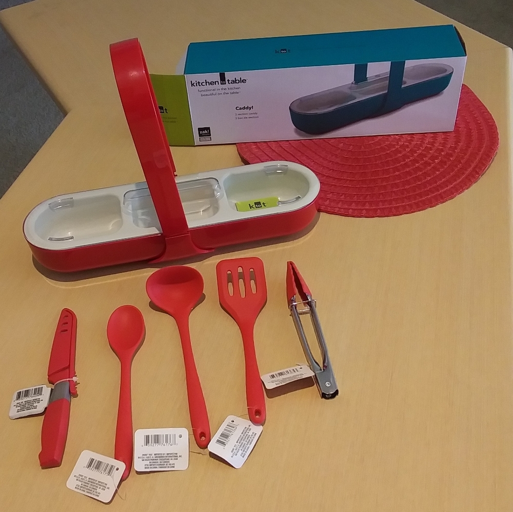 NWT! Serving Caddy 6pc set